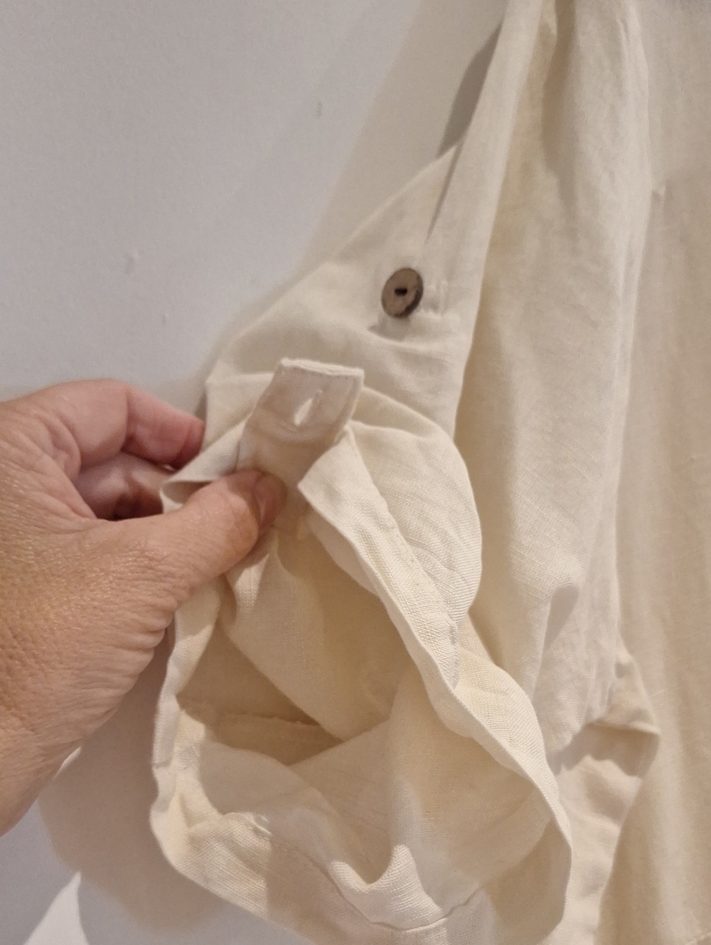 Kaktus Cream Lagenlook Pocket Tunic Top Dress - Picture 5 of 10